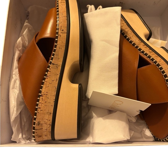 Chloe Laia leather platform mules SZ 40/US 10 NIB - Picture 9 of 9